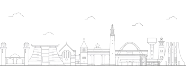 Illustrated skyline of Accra